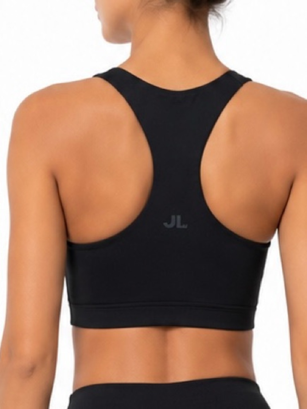 JoyLab Black Ruched Racerback Sports Bra – Size Medium - Picture 3 of 11